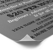 Keyboard-Player, Tastatur, Klavierunterricht Poster (Ecke)