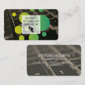 Keyboard | Security Camera | Tech Logo Visitenkarte (Vorne/Hinten)