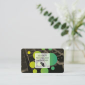 Keyboard | Security Camera | Tech Logo Visitenkarte (Stehend Vorderseite)