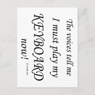 Keyboard-Stimmen müssen spielen Postkarte