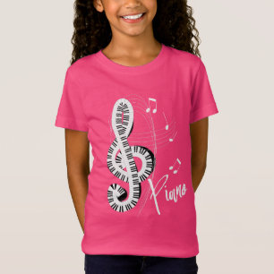Keyboard Treble Clef Fun Musiknoten Piano Graphic T-Shirt