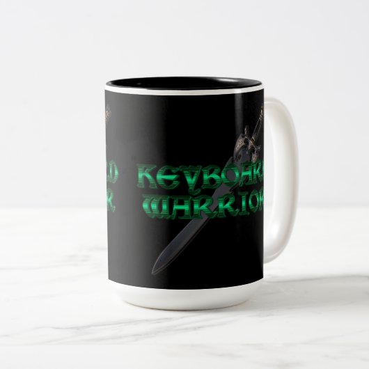 Keyboard Warrior MMORPG-Tasse Zweifarbige Tasse (VorderseiteRechts)