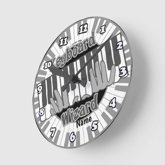 Keyboard Wizard  clock Runde Wanduhr (Winkel)
