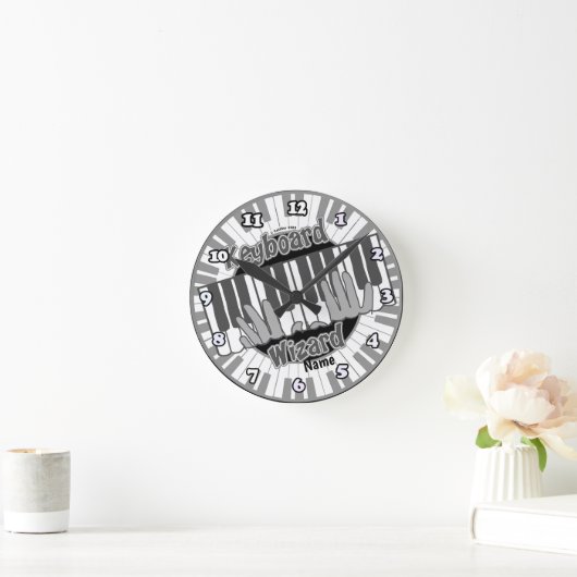 Keyboard Wizard  clock Runde Wanduhr (Zuhause)