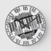 Keyboard Wizard  clock Runde Wanduhr (Vorderseite)