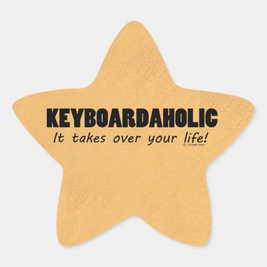 Keyboardaholic Life Star Sticker (Vorderseite)