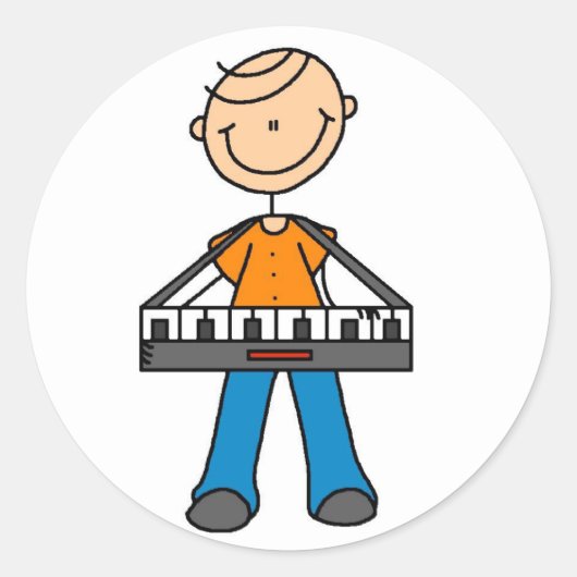 Keyboarder-Sticker Aufkleber (Vorderseite)