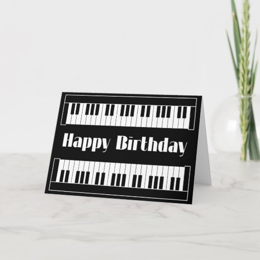 Keyboards Happy Birthday Karte (Vorderseite)