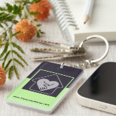 Keychai für lila Vorsorgewerbung mit benutzerdefin Schlüsselanhänger (Vorderseite rechts)