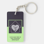Keychai für lila Vorsorgewerbung mit benutzerdefin Schlüsselanhänger (Rückseite)