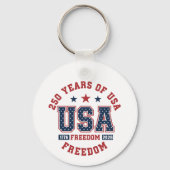 Keychain-America Patriotic 250th Anniversary Schlüsselanhänger (Rückseite)