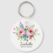Keychain for bridesmaids, Gift for bride, floral Schlüsselanhänger (Vorderseite)