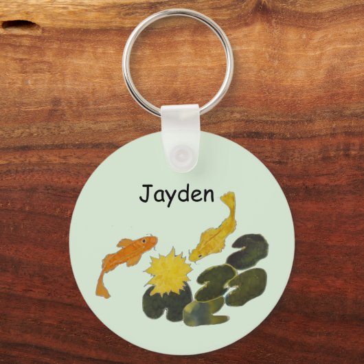 Keychain - Koi and Lily Pads Schlüsselanhänger (Vorderseite)
