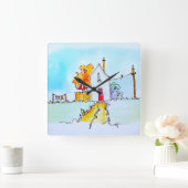 Keychain Quadratische Wanduhr (Zuhause)