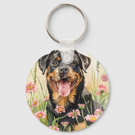 Keychain – Rottweiler Watercolor Keychain Schlüsselanhänger