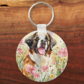 Keychain – Saint Bernard Dog Keychain Schlüsselanhänger (Rückseite)