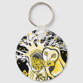 Keychain – Urban Tree Owl & Wealth Surreal Pop-Art Schlüsselanhänger (Rückseite)