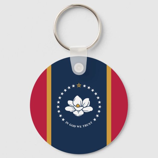 Keychain with Flag of Mississippi Schlüsselanhänger (Vorderseite)