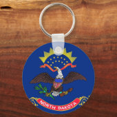 Keychain with Flag of North Dakota State Schlüsselanhänger (Vorderseite)