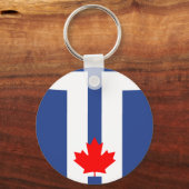 Keychain with Flag of Toronto, Canada Schlüsselanhänger (Rückseite)