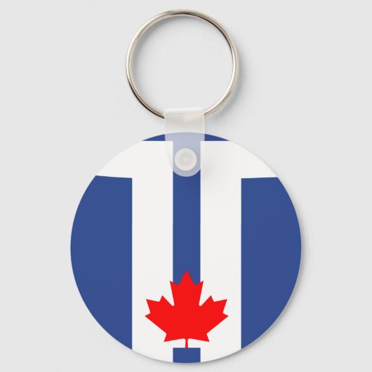Keychain with Flag of Toronto, Canada Schlüsselanhänger (Rückseite)