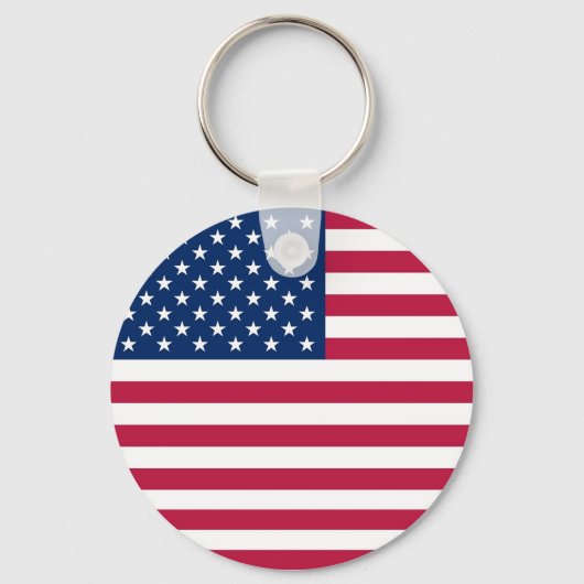 Keychain with Flag of USA Schlüsselanhänger (Vorderseite)