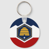 Keychain with Flag of Utah, USA Schlüsselanhänger (Vorderseite)