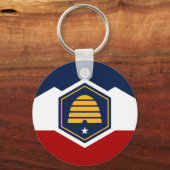 Keychain with Flag of Utah, USA Schlüsselanhänger (Rückseite)
