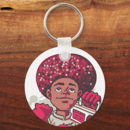 Keychain – YOUTH Power Afro & Boombox Urban Design Schlüsselanhänger