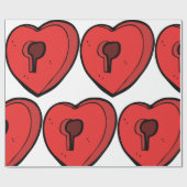 Keyhole Heart Geschenkpapier (Flach)