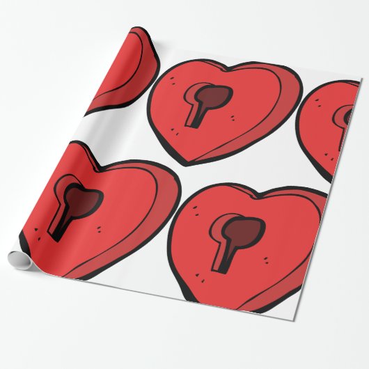 Keyhole Heart Geschenkpapier (Ungerollt)
