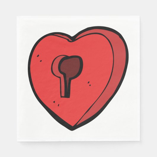 Keyhole Heart Serviette (Vorderseite)