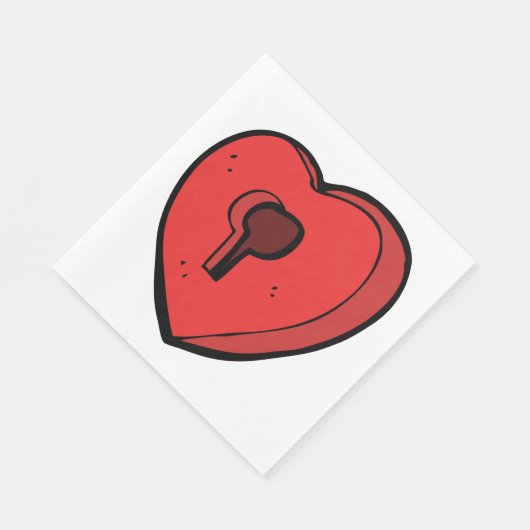 Keyhole Heart Serviette (Ecke)