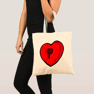 Keyhole Heart Tragetasche