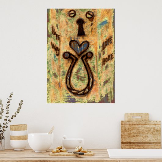 Keyhole & Herz Poster (Küche)