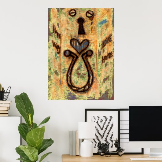 Keyhole & Herz Poster (Heimbüro)