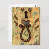 Keyhole & Herz Postkarte (Vorne/Hinten)