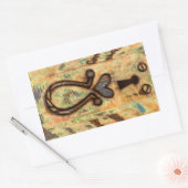 Keyhole & Herz Rechteckiger Aufkleber (Umschlag)