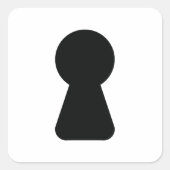 KEYHOLE QUADRATISCHER AUFKLEBER (Vorderseite)