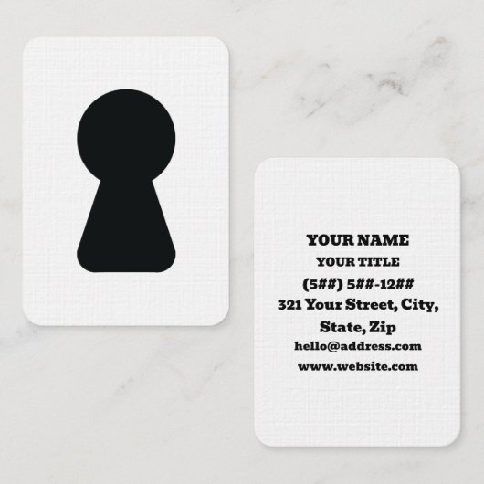 KEYHOLE VISITENKARTE (Vorne/Hinten)