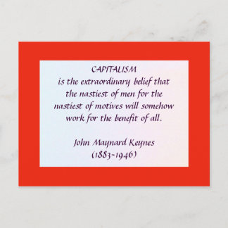 KEYNES auf der Postkarte des KAPITALISMUS