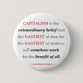 Keynes-Kapitalismus-Zitat-runder Knopf Button (Vorderseite)