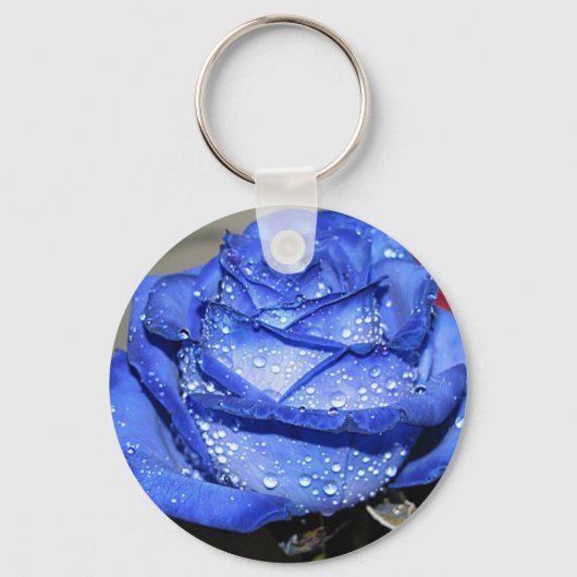 Keyring, blaue Rose Schlüsselanhänger (Vorderseite)