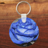 Keyring, blaue Rose Schlüsselanhänger (Vorderseite)