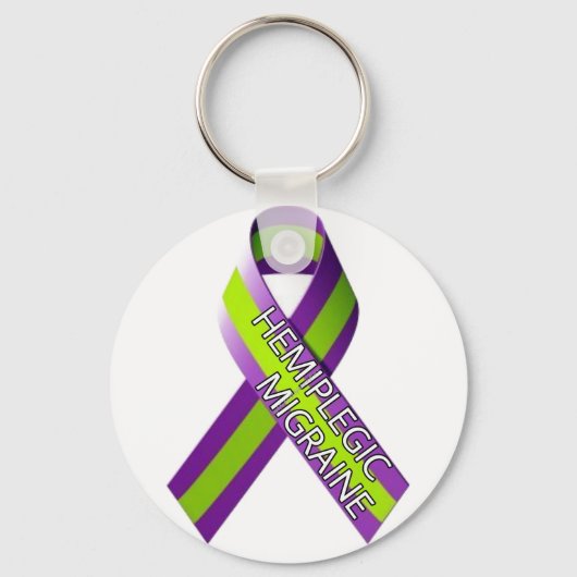 Keyring - Hemiplegic Migraine Ribbon Schlüsselanhänger (Vorderseite)