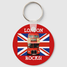 Keyring London Bus und britische Flagge