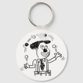 Keyring mit einer Juggler Juggling Illustration Schlüsselanhänger