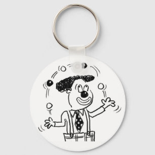 Keyring mit einer Juggler Juggling Illustration Schlüsselanhänger