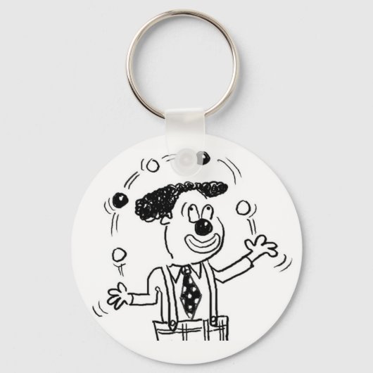 Keyring mit einer Juggler Juggling Illustration Schlüsselanhänger (Vorderseite)