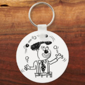 Keyring mit einer Juggler Juggling Illustration Schlüsselanhänger (Vorderseite)